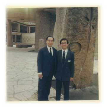 Trần Văn Khê và con trai Trần Quang Hải (Unesco 1973)