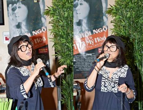 Và sau đó, để đáp lại tình cảm mọi người, Mỹ Hòa đã hát Diễm Xưa, Một Cõi Đi Về với tiếng đàn keyboard của Tony Nguyễn và phần âm thanh của Mai Định rất tốt. Giọng ca đó, cứ tưởng thời gian sẽ lấp phủ bụi mờ trên thanh âm, nhưng đêm nay, Mỹ Hòa cất tiếng hát vẫn nồng nàn như muôn thuở.