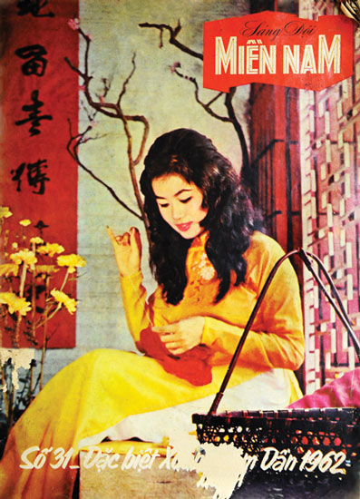 Bìa báo Xuân Sài Gòn xưa được sử dụng ảnh chụp. Một công nghệ được cho là hiện đại những năm đầu thập niên 60